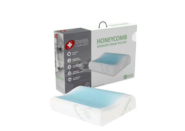 Swiss Comforts Honeycomb Neck Support Memory Foam Pillow